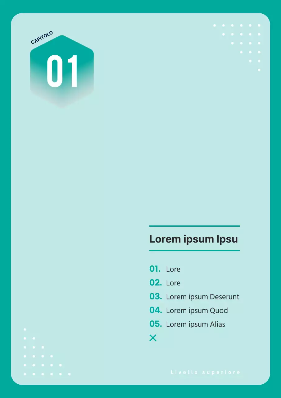 Semplice libro di matematica per le scuole superiori in colore menta e azzurro