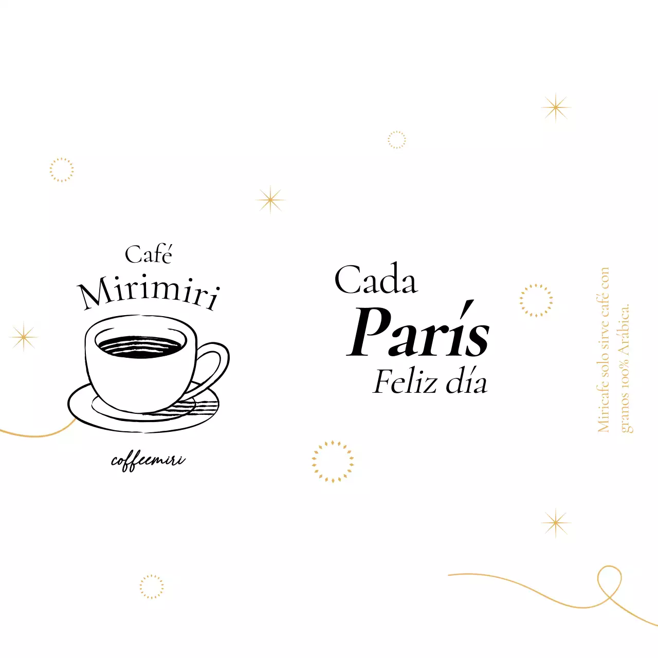 Promocione una cafetería con clase con ilustraciones lineales