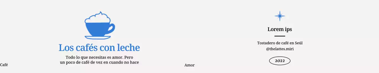 Tranquilizador diseño de cafetería con simpáticas ilustraciones de cafés con leche