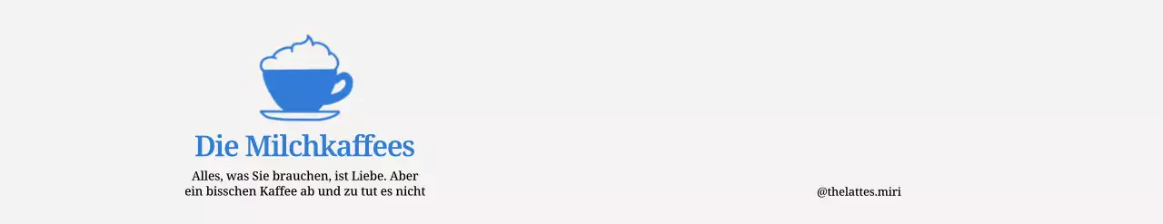 Beruhigendes Café-Design mit süßen Milchkaffee-Illustrationen