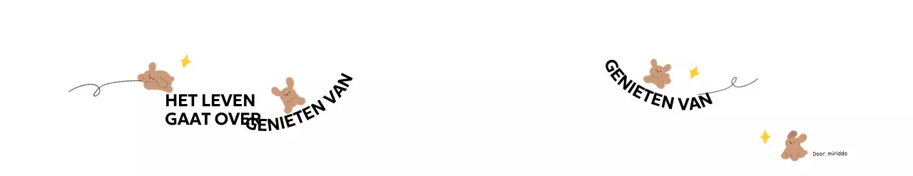 Een combinatie van tekenlijnen en tekst met schattige puppyfoto's Gepersonaliseerde merchandise