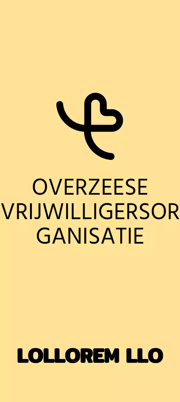 Een eenvoudig concept voor een vrijwilligersorganisatie met een hartillustratie