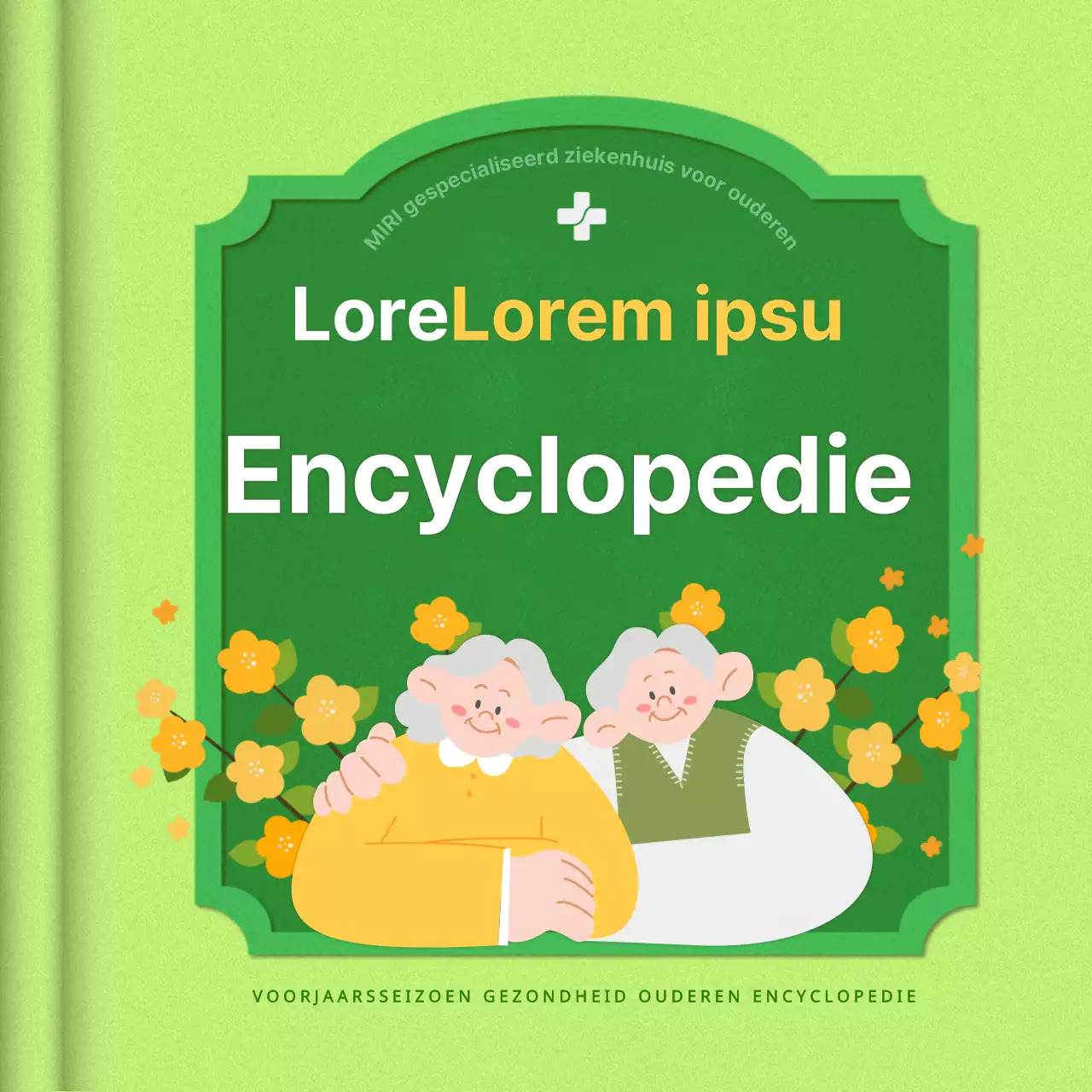Een gezellig geriatrisch ziekenhuis in chartreuse en groen promoten