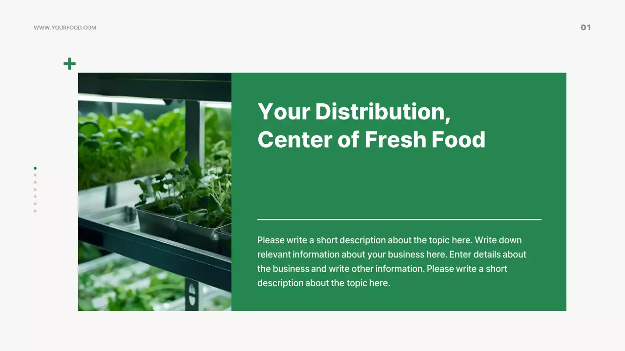 그린 모던 푸드 프레젠테이션