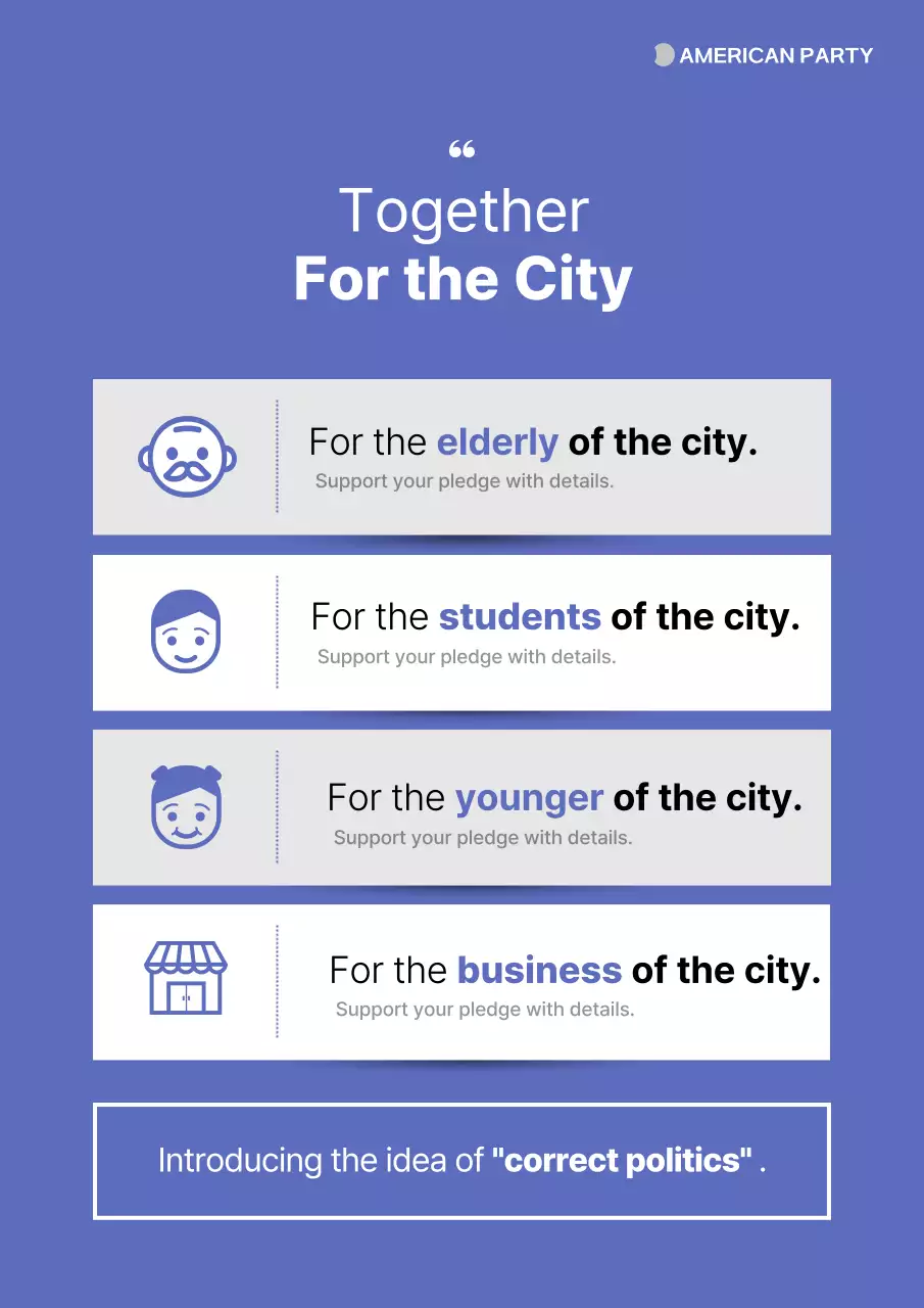 Blue Modern Election Promotion Poster