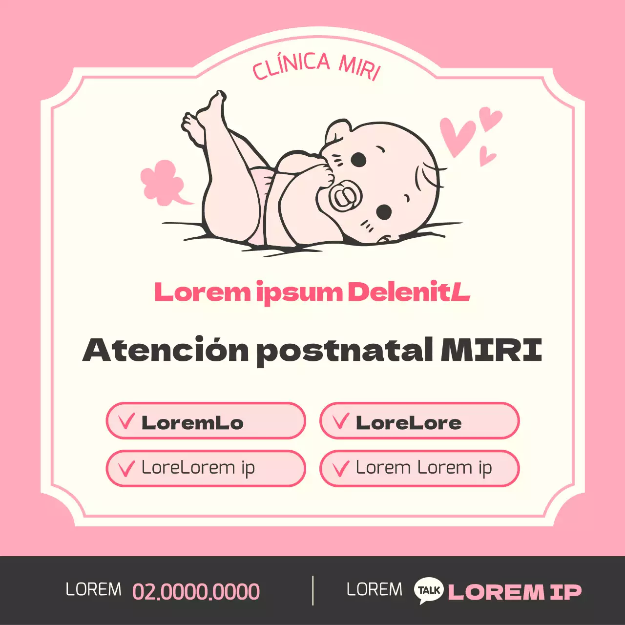 Promociona tu maternidad rosa y blanca