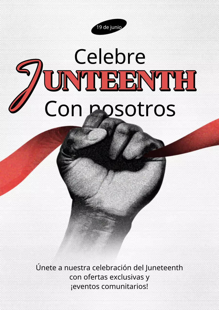 Anuncio de descuento en concepto de énfasis negro y rojo