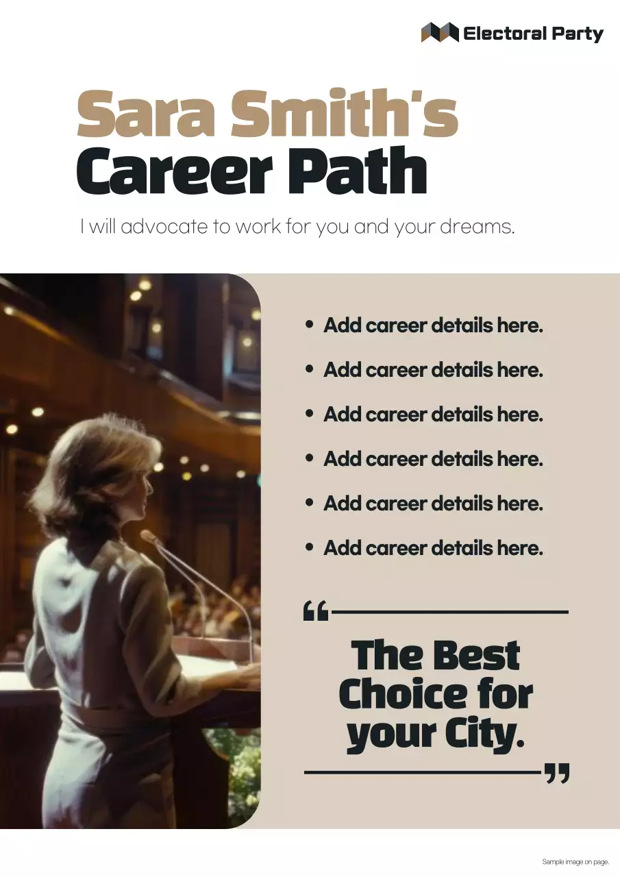 Beige Professional Election Promotion Poster