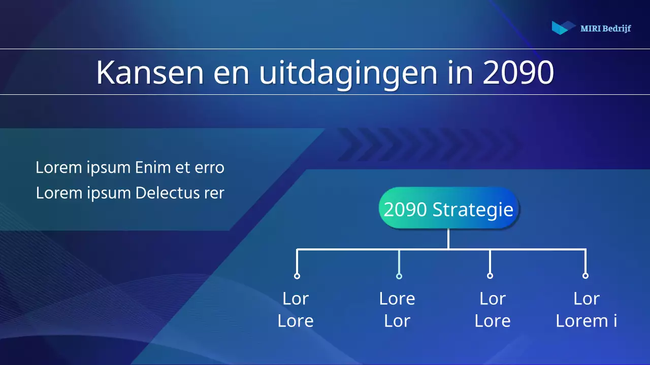 Een eenvoudig aandeelhoudersrapport in blauw