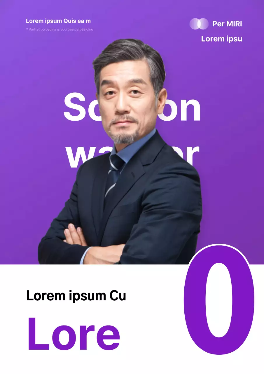 Een eenvoudige verkiezingscampagne in paars en wit