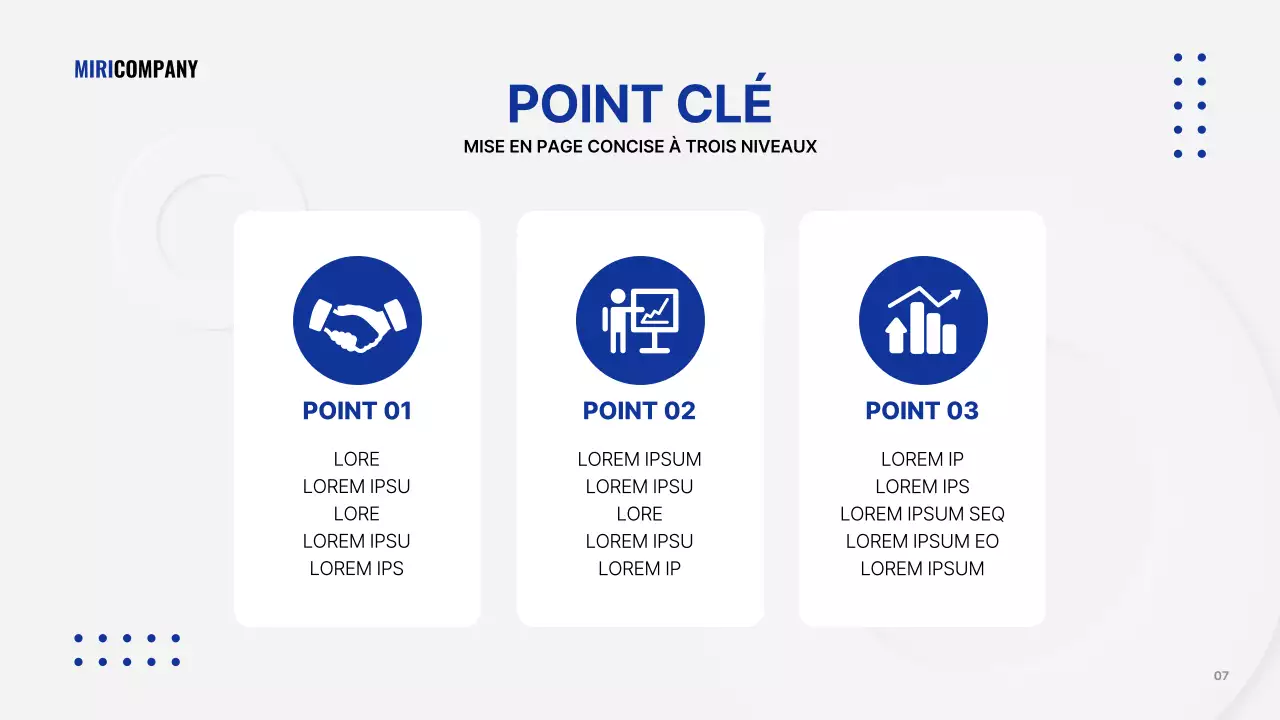 Présentation d'entreprise minimaliste en blanc et bleu marine