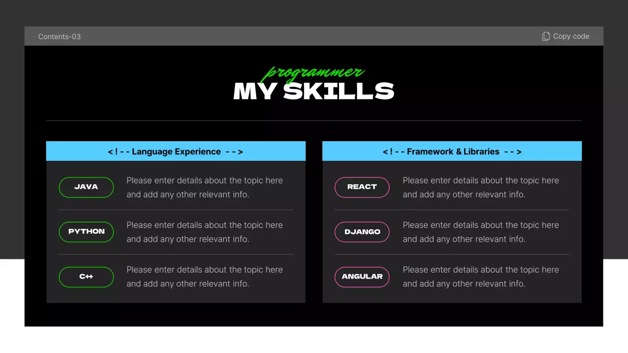 Green Modern Programmer 포트폴리오 프레젠테이션