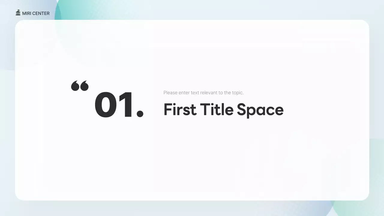 민트 모던 NGO 프레젠테이션