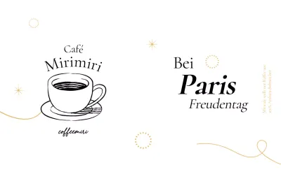Werbung für ein stilvolles Café mit Linienillustrationen