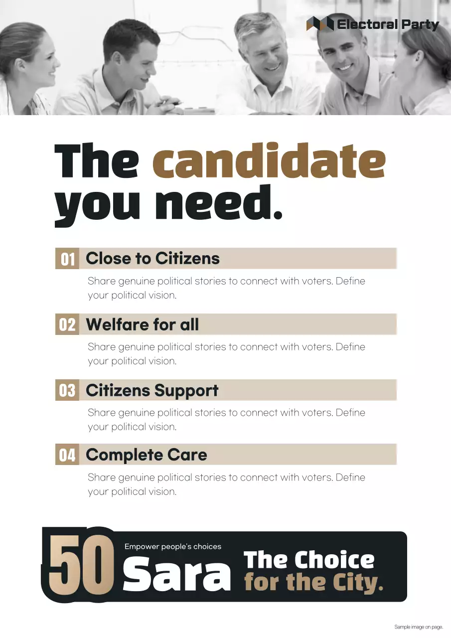 Beige Professional Election Promotion Poster