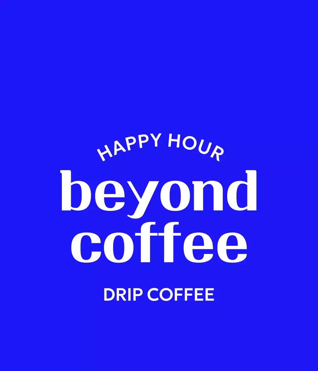 Simple cafe merchandise with curved text and a yellow wave