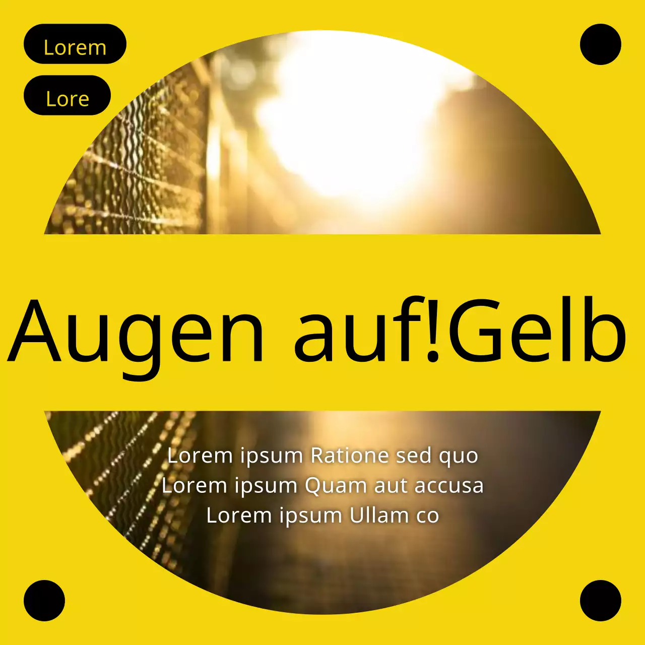 Einfache Social-Media-Cover in Orange und Regenbogenfarben