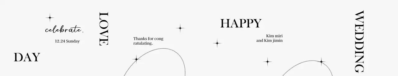 ラインサークルイラストとキラキラとした高級感のあるウェディング記念品