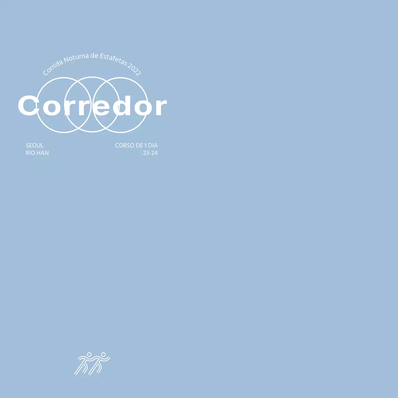 Design temático da maratona com informações sobre o calendário da corrida