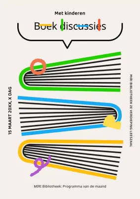 Een oproep voor geometrische leesdiscussies in chartreuse en lichtblauw