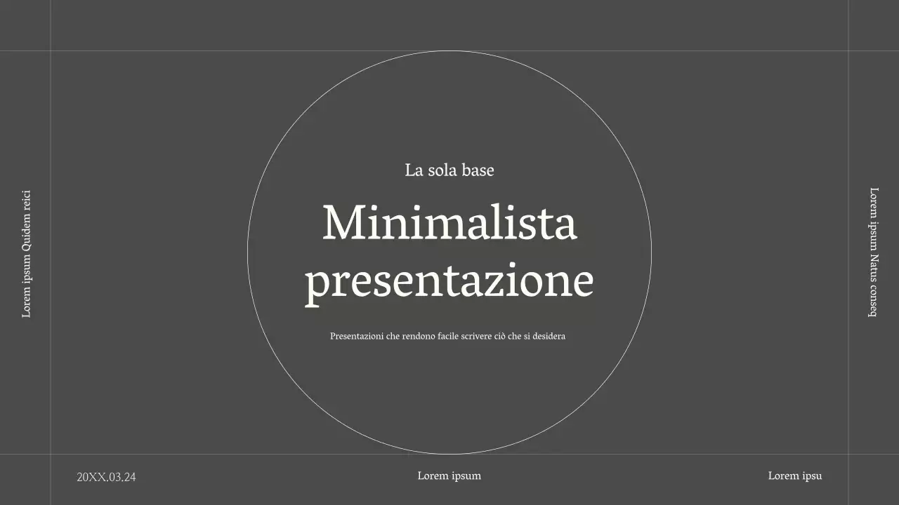 Presentazione aziendale minimalista in grigio e avorio