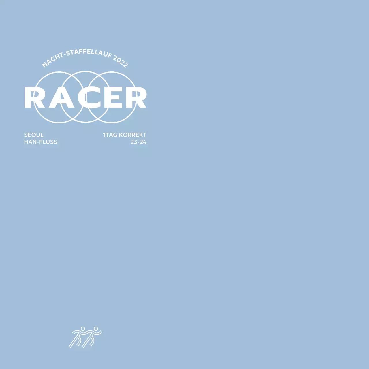 Marathon-Design mit Informationen zum Zeitplan des Rennens