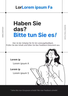 Ein Leitfaden zur Beantragung eines einfachen schwarzen und blauen Leistungsfeedbacks