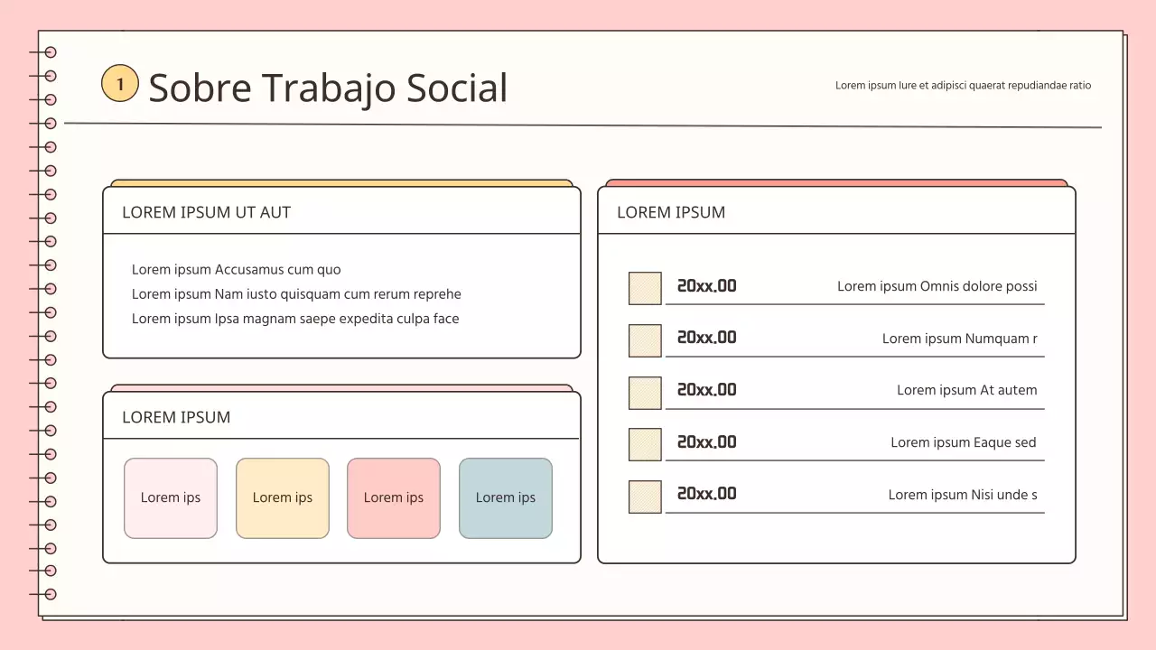 Una sencilla orientación para nuevos empleados en rosa y azul claro