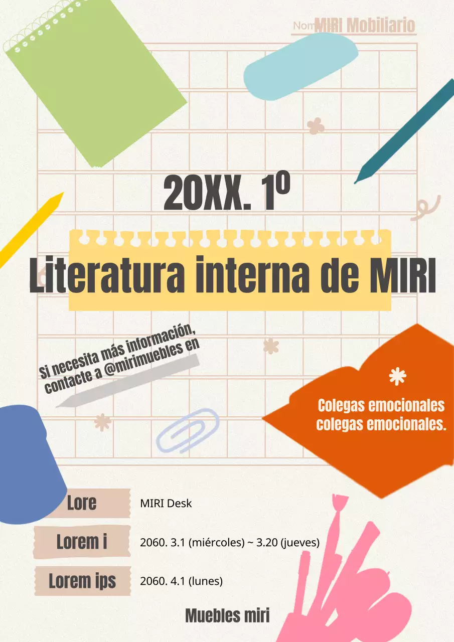 Folleto para un evento de empresa en beige