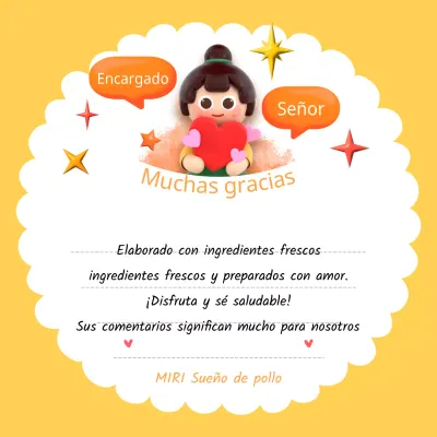 Bonito papel de agradecimiento al cliente en amarillo y blanco