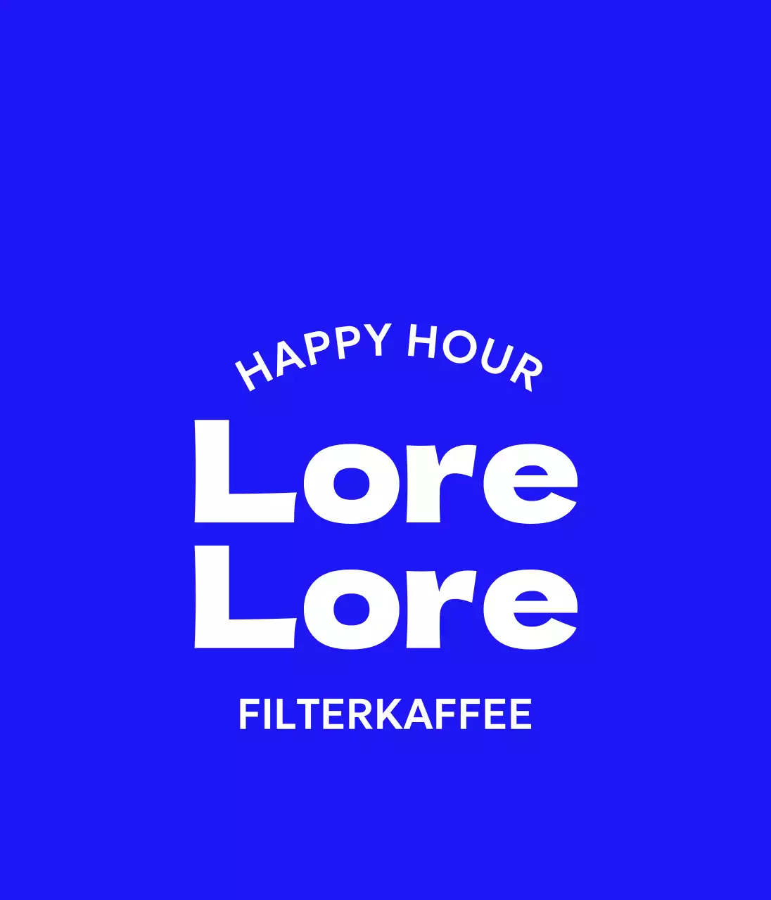 Einfache Cafe-Ware mit geschwungenem Text und gelben Wellen