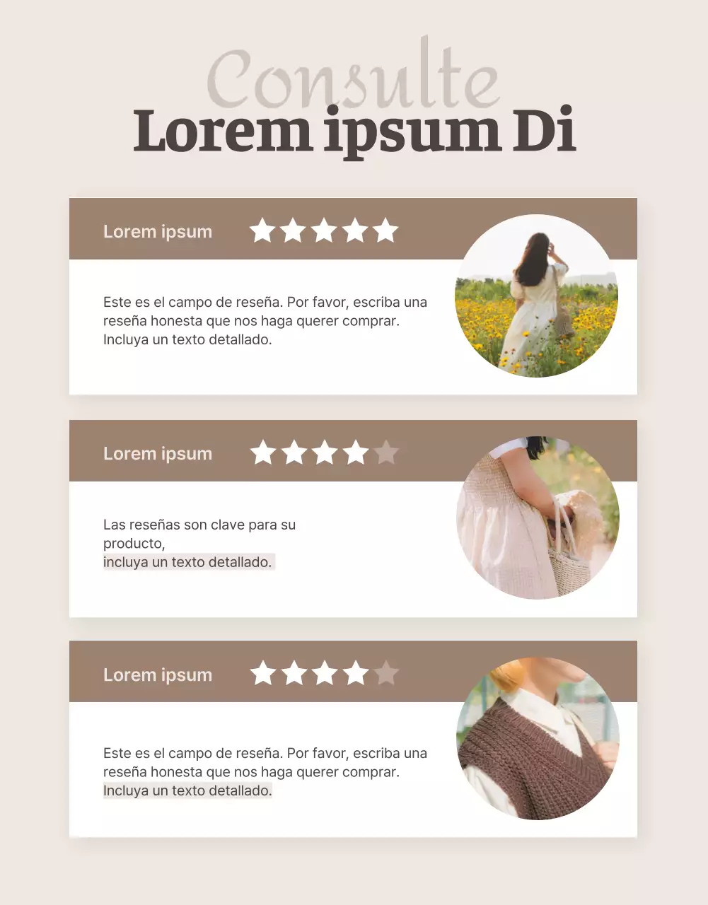 Promoción de un moderno centro comercial de moda sobre fondo beige