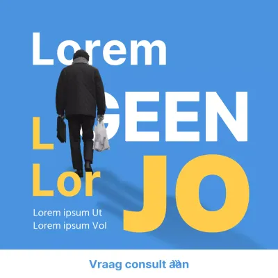 Eenvoudig geel en blauw advocatenkantoor voor persoonlijke invordering