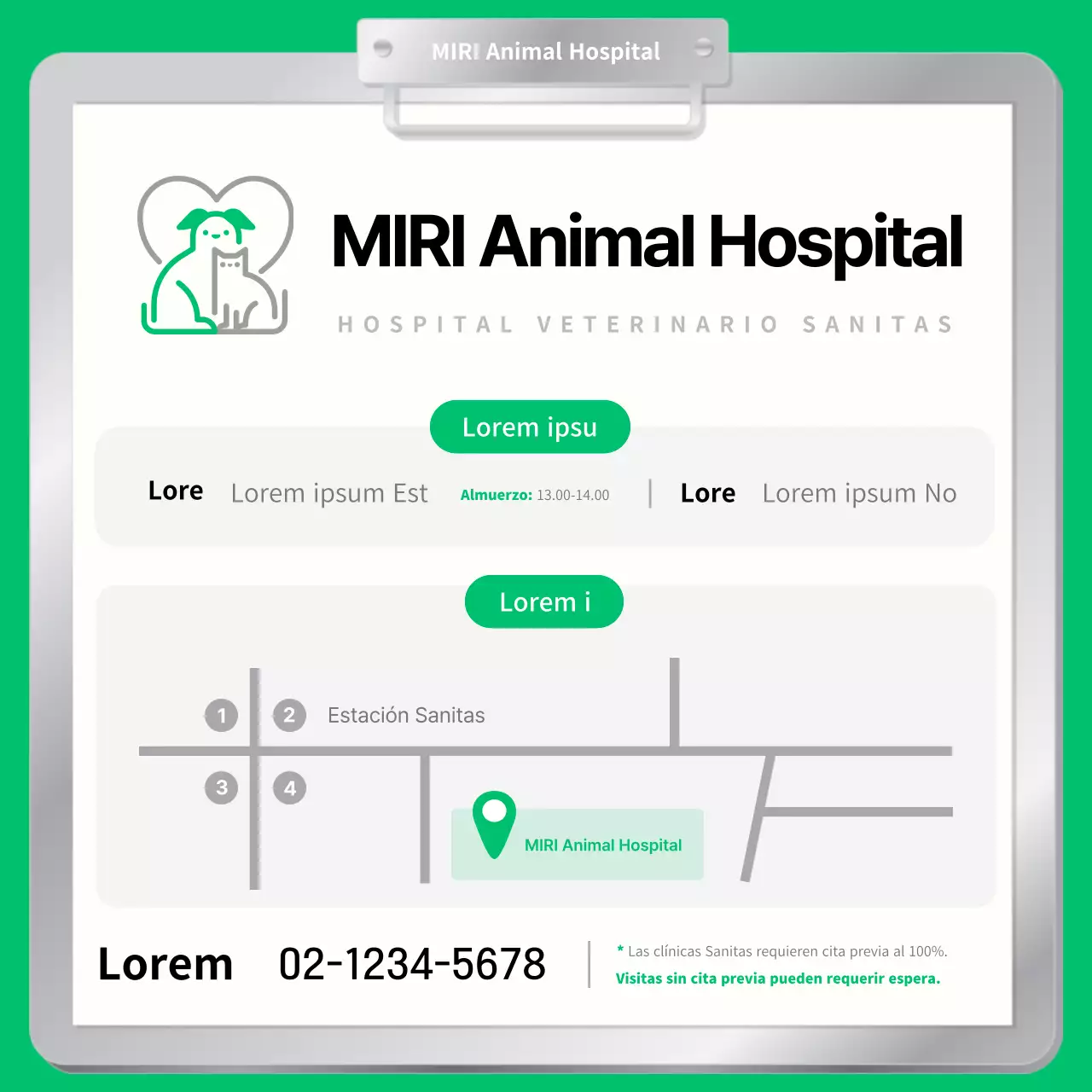 Los cuidados primaverales de las mascotas explicados con sencillos colores verdes y marrones