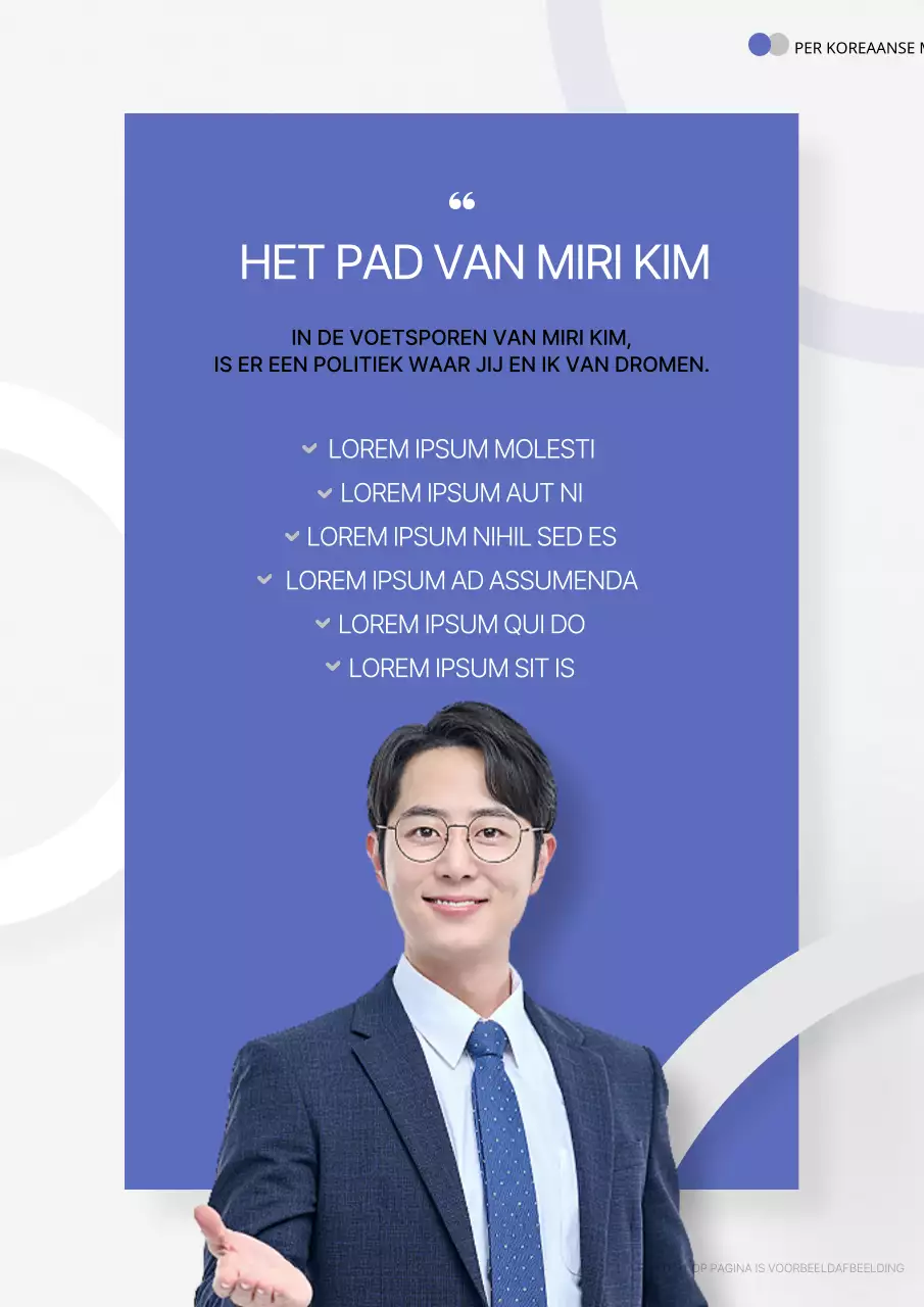 Een eenvoudige blauwe en grijze campagne om je kandidatuur te promoten