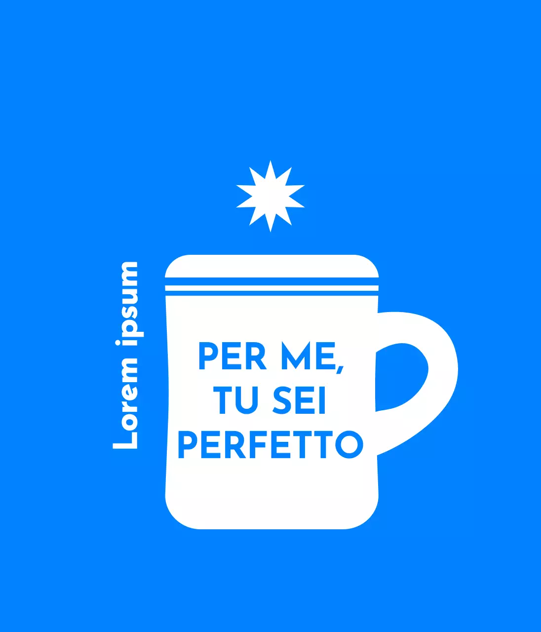 Cartoleria di design con l'illustrazione di una tazza