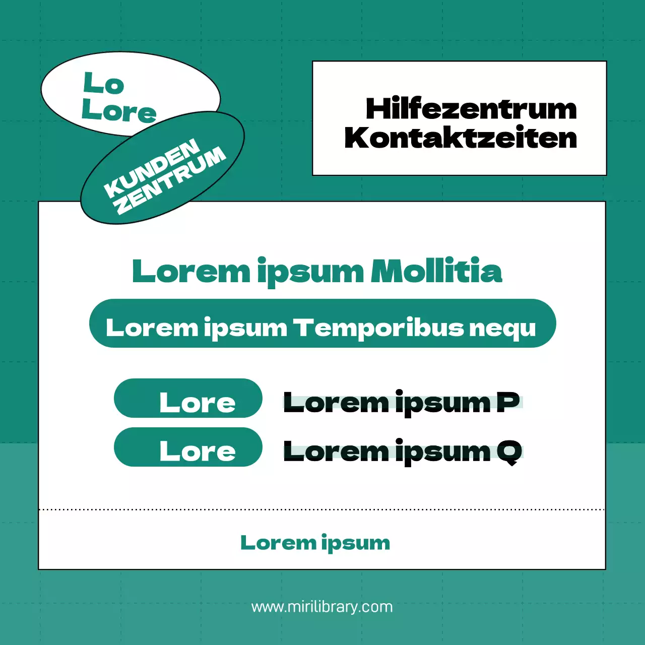 Trendige öffentliche Bekanntmachungen in Mint und Weiß