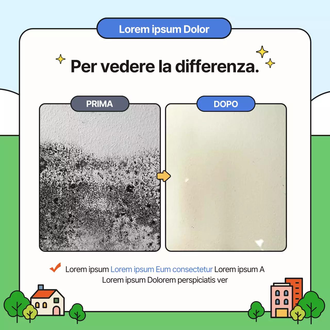 Promuovete la vostra agenzia di pulizia blu e gialla