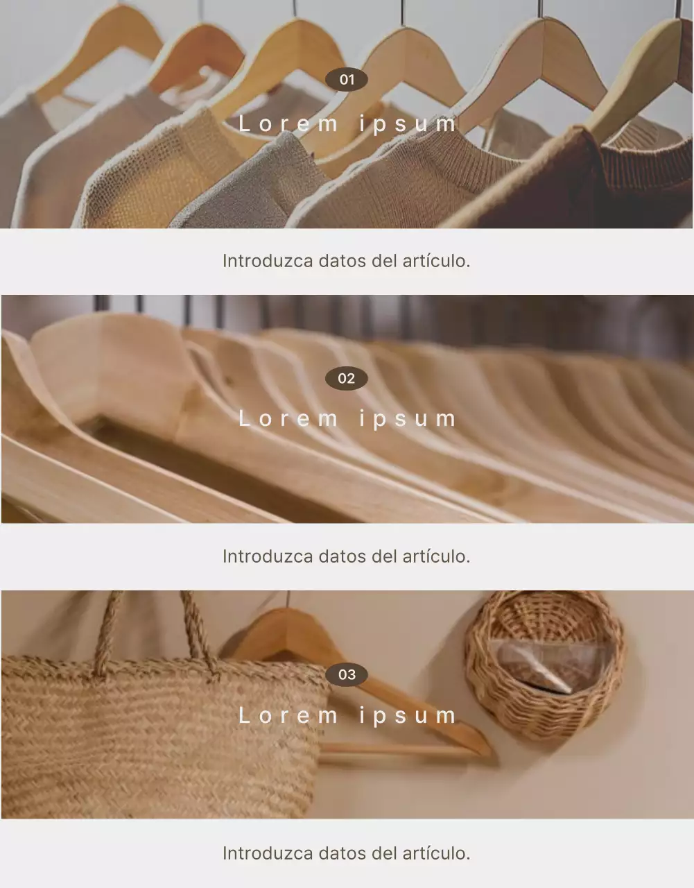 Promover perchas simples en marfil