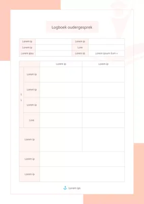 Modern trainingsmateriaal voor ouderbegeleiding in roze en grijs