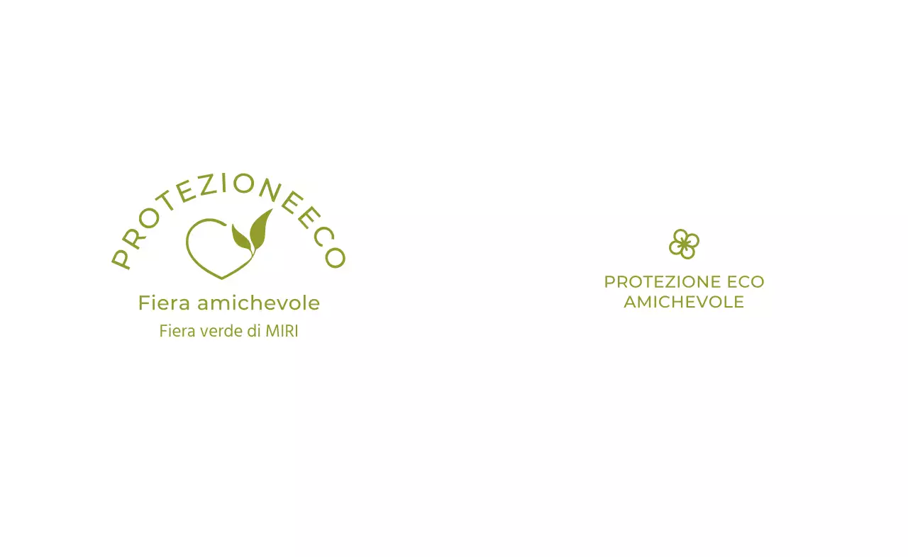 Concetto di fiera ecologica con il logo della Linea Verde