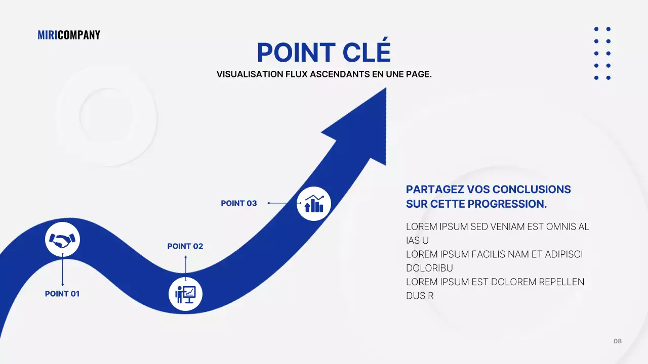 Présentation d'entreprise minimaliste en blanc et bleu marine