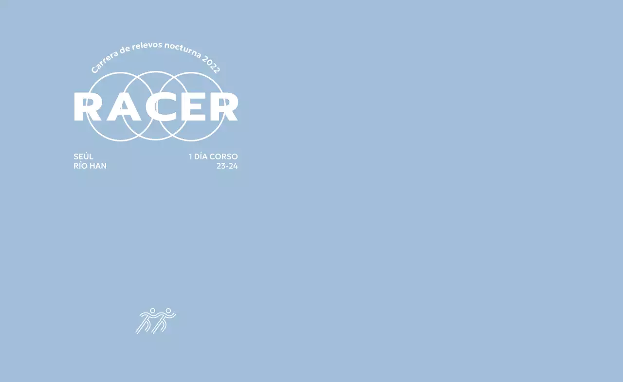 Diseño con temática de maratón e información sobre el calendario de la carrera