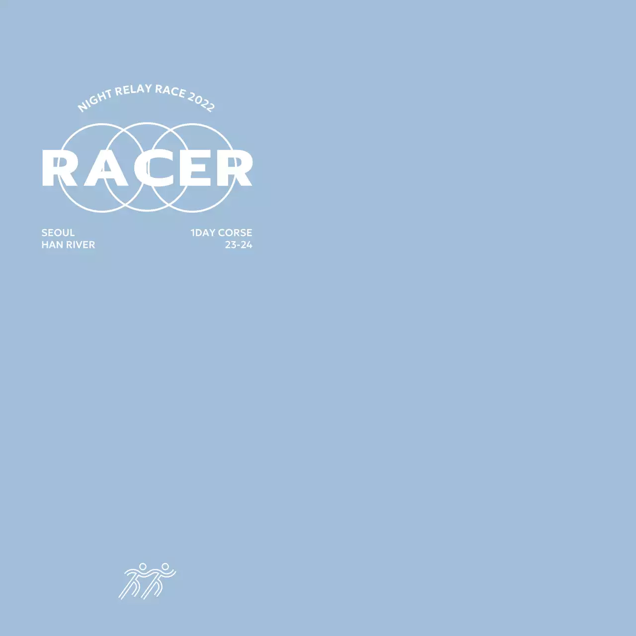 Desain bertema maraton dengan informasi jadwal lomba