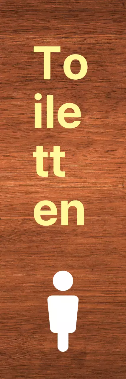 Gele witte punt toiletmarkeringen