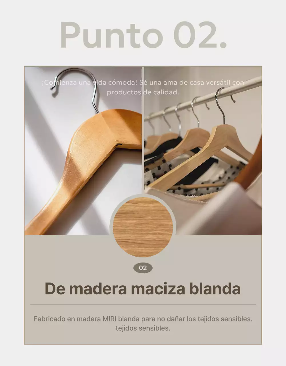 Promover perchas simples en marfil