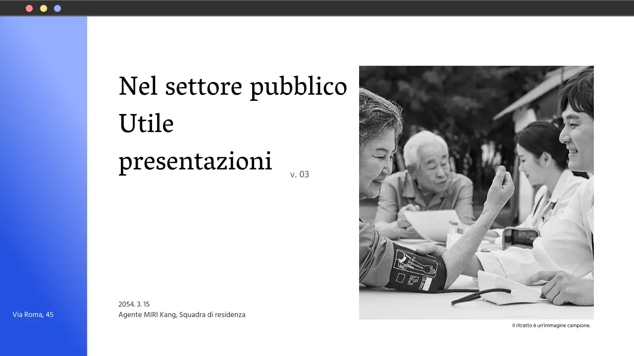 Rapporti semplici in bianco e blu per il settore pubblico