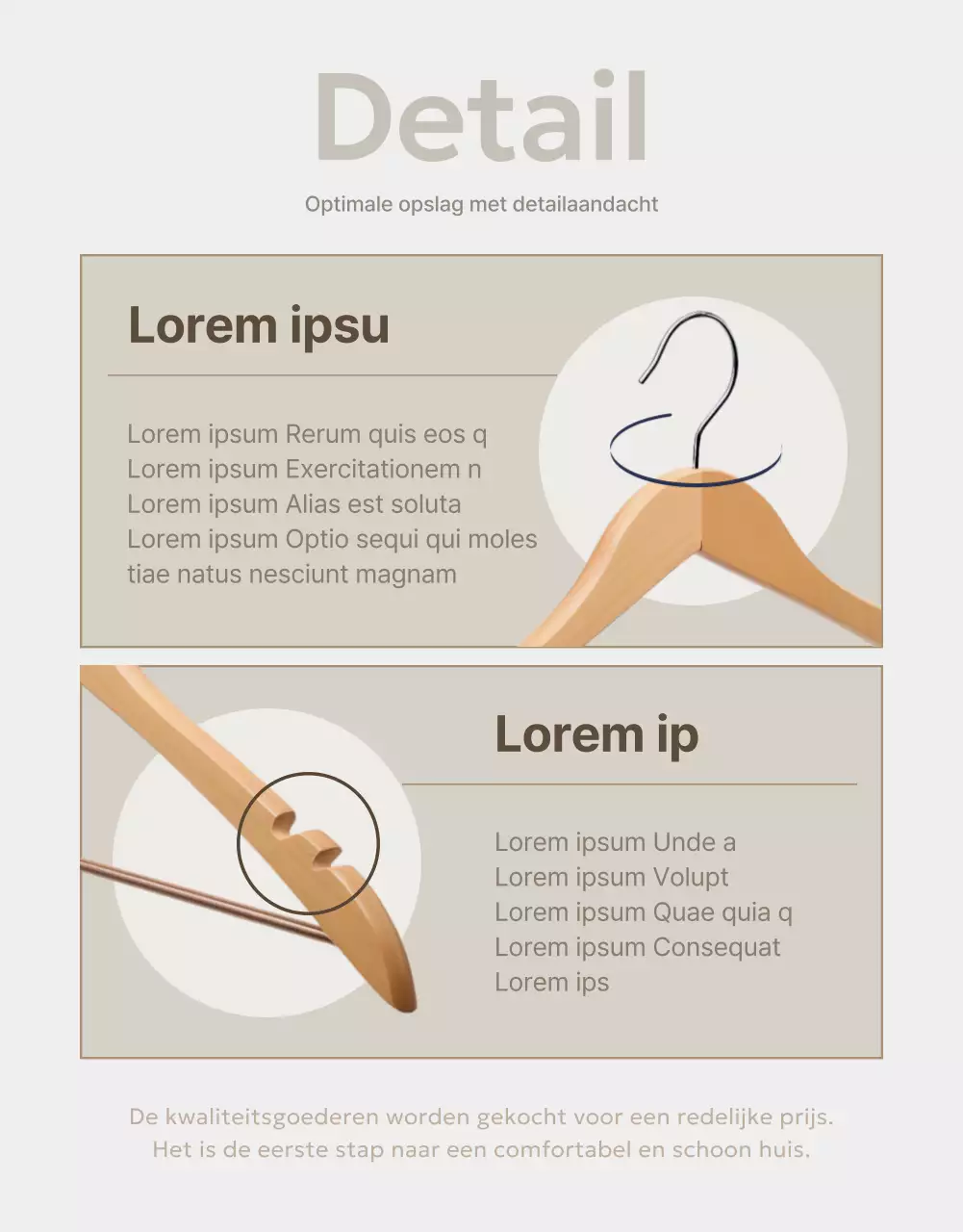 Promoot eenvoudige hangers in ivoor