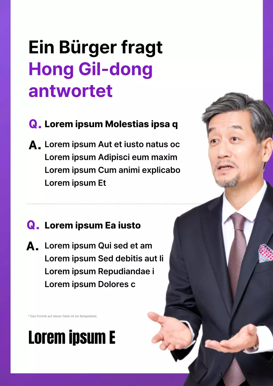 Ein einfacher Wahlkampf in Lila und Weiß