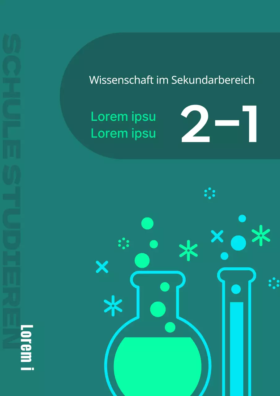 Ein einfaches Fragebuch für die Mittelstufe in Mint- und Lindgrün